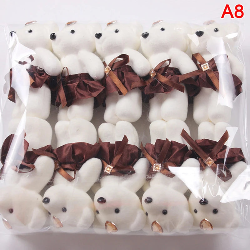 12/10Pcs/Lot Soft Stuffed Bear Plush Toys Mini Teddy Bear Dolls