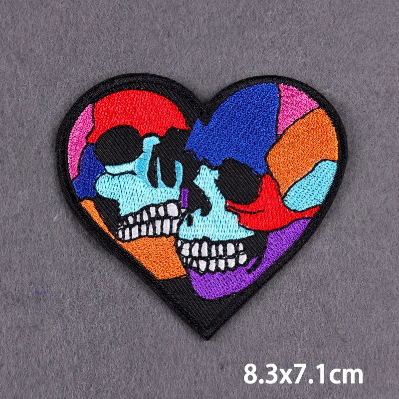 Skull Iron On Patches For Clothing Thermoadhesive Patches On Clothes