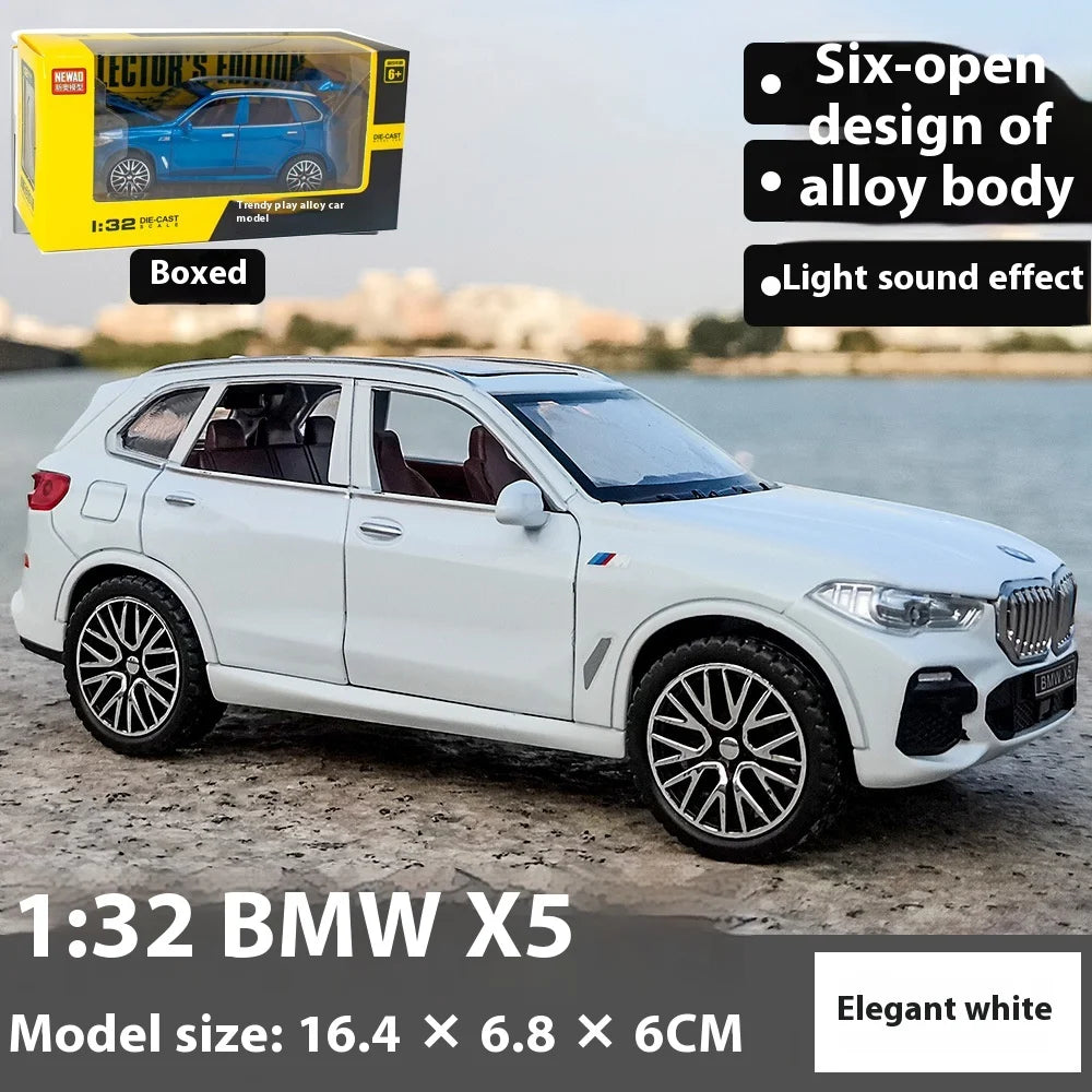 1:32 BMW X5 SUV Alloy Diecast Car – Sound & Light Pull Back Toy