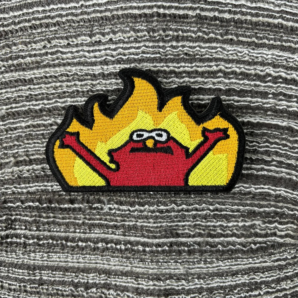 Cat Patch Embroidery on Clothes Cute Animal Morale Badge Tactical Equipment Hook and Loop Patches