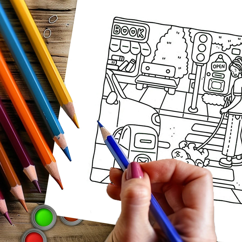 28 Pages Dog Style Coloring Book for Adult