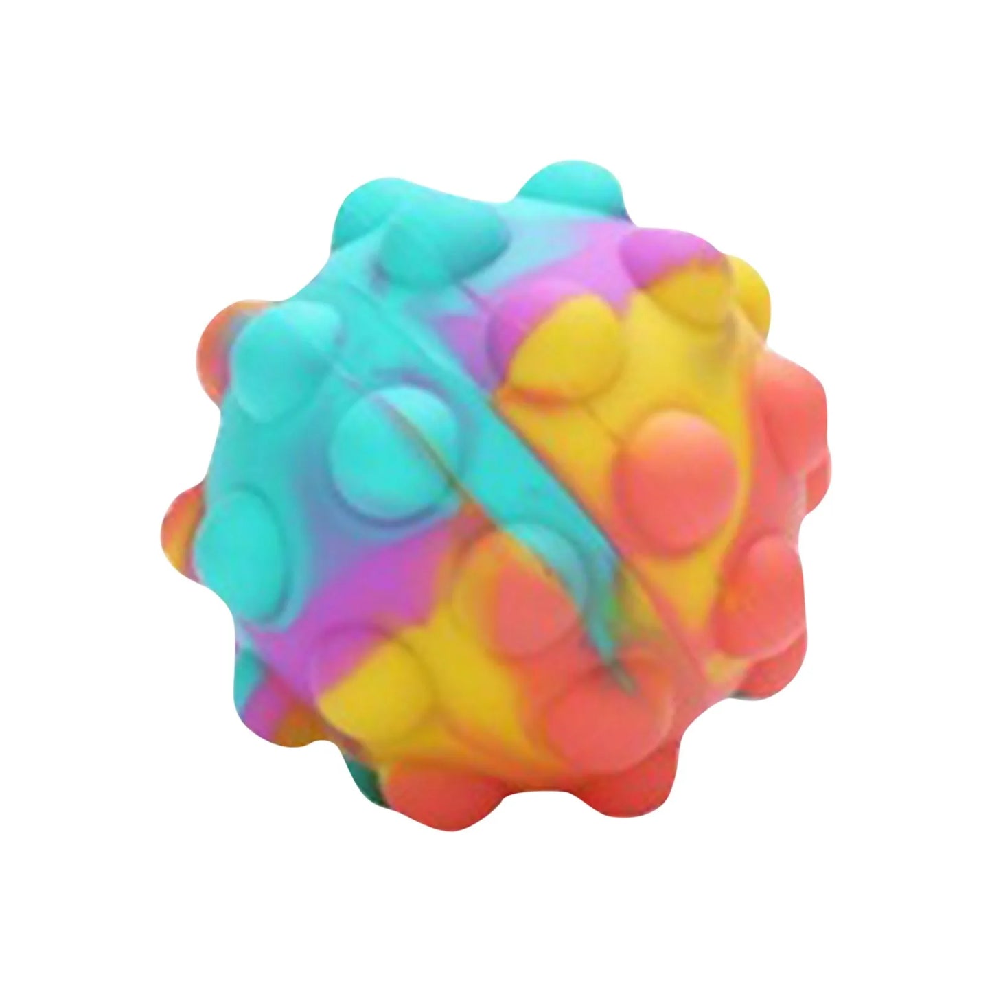 Rainbow Pop Ball Push Bubble Antistress Decompression Toys Squeeze 3D Elastic Ball Stress Relief S