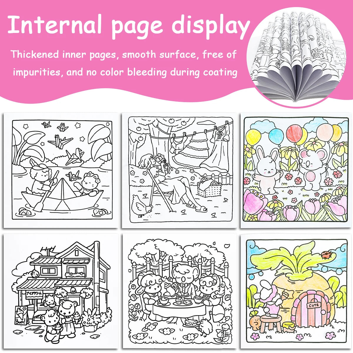 Covering Diverse Themes European and Japanese Styled Coloring Book