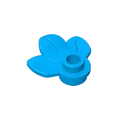 Round 1 x 1 with 3 Leaves Compatible Children's DIY Bricks