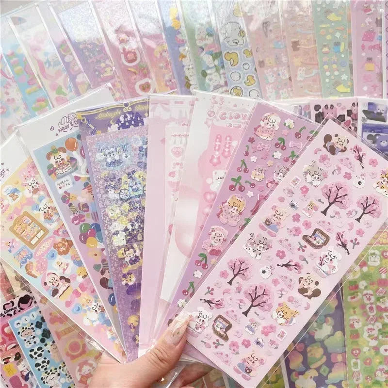 10pcs/20pcs/30pcs/40pcs Random Sticker Pack Laser Decorative Kawaii Album Stickers