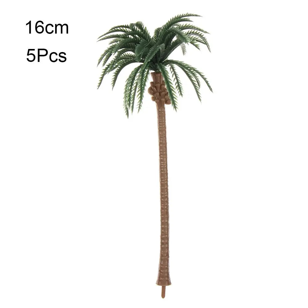 5Pcs New Plastic Coconut Palm Tree Miniature Plant Pots Bonsai Craft Micro Landscape