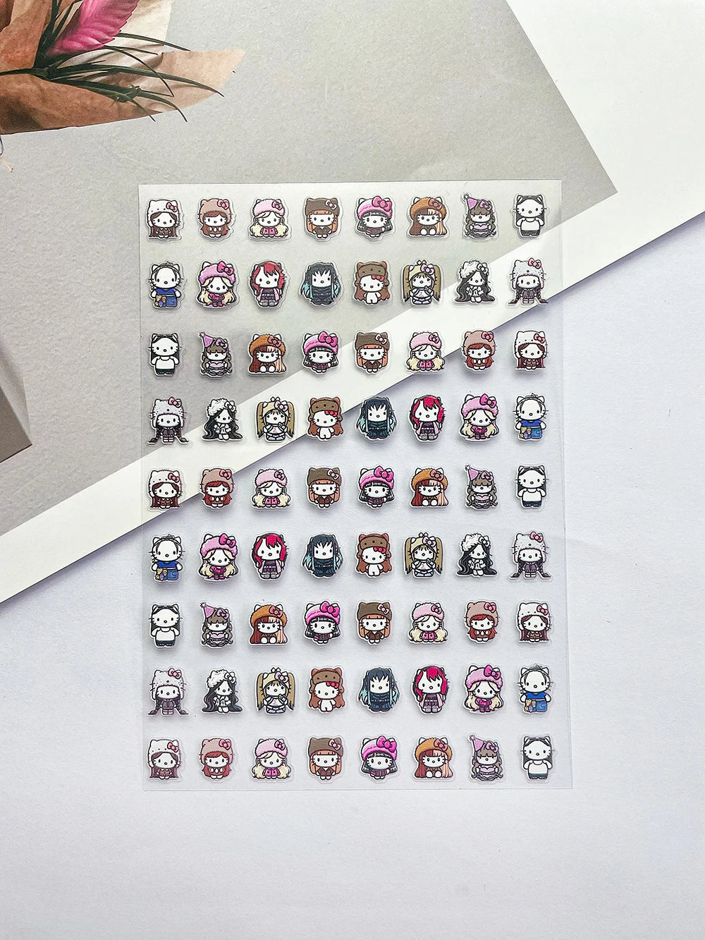 Sanrio Press On Nails Stickers Y2K Punk 3D DIY Scrapbook Nails Stickers