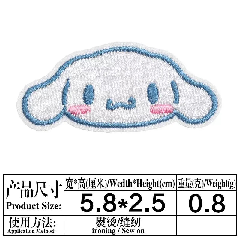 Sanrio Kawaii Embroideried Iron on Patches