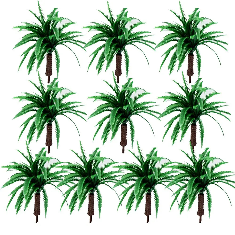 5Pcs New Plastic Coconut Palm Tree Miniature Plant Pots Bonsai Craft Micro Landscape