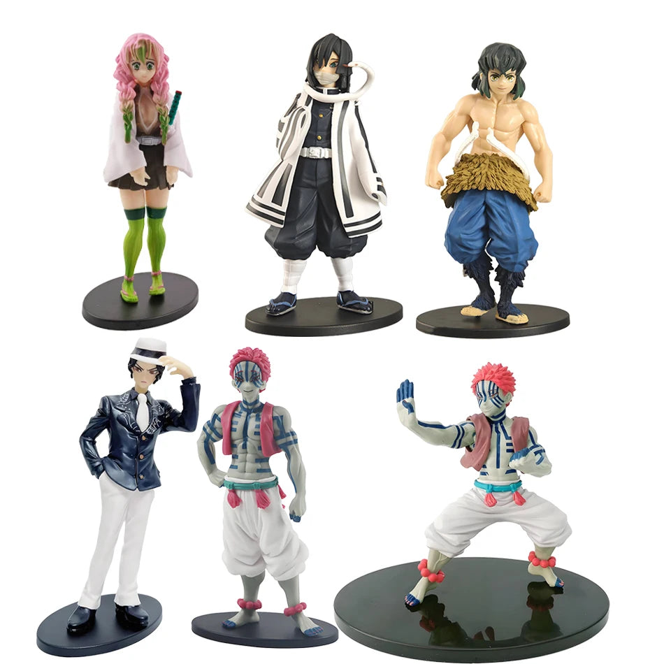 Demon Slayer Anime Action Figure - Kamado Tanjirou with Agatsuma Zenitsu And Nezuko PVC Model Toys