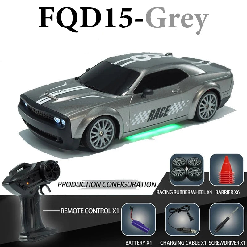 FAYEE 1:20 RC Dodge Hellcat Drift Car – 4WD Gyro Remote Control Toy