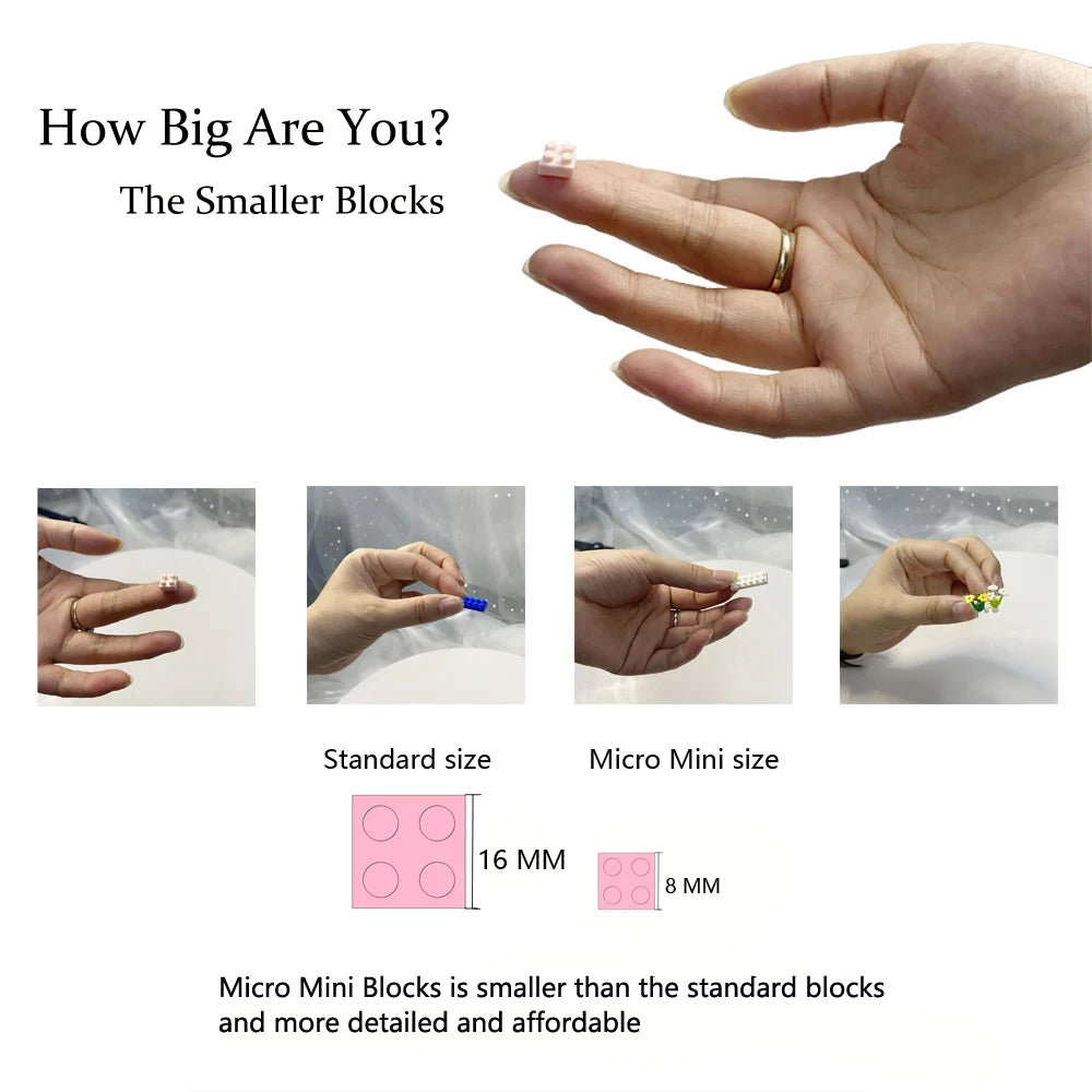 Built Four Styles of Expressive Micro Particle Mini Cat Building Blocks