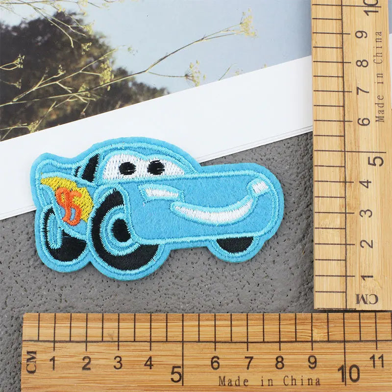 5-17PCS Embroidered Car Patches Cartoon Cars Iron on Patches Vehicle Sew on Patch Applique