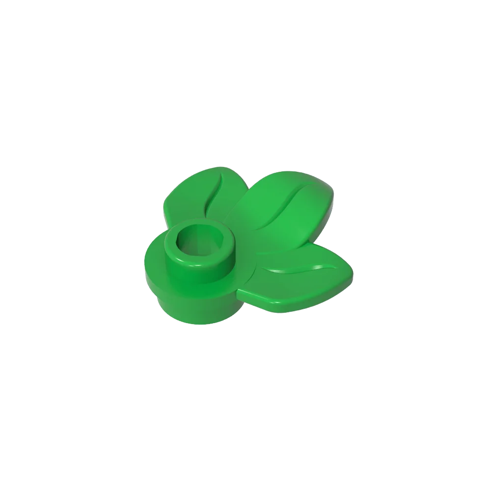 Round 1 x 1 with 3 Leaves Compatible Children's DIY Bricks