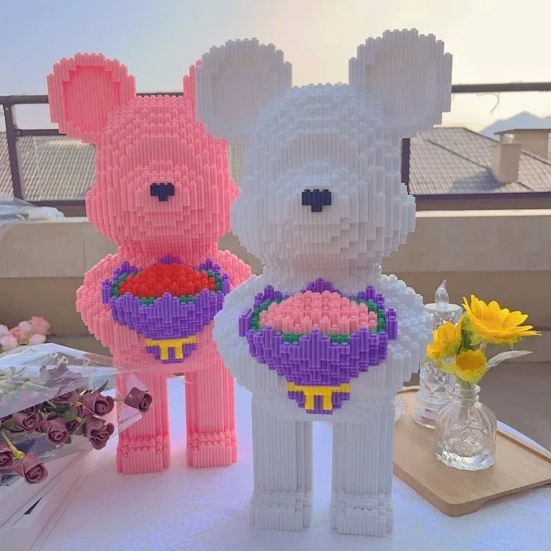 Flower Violent Bear Huge  Building Block Children's Toys
