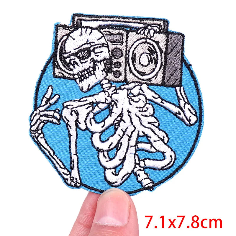 Muscle Animal/Rock Sports Embroidery Patch Iron On Patches For Clothing