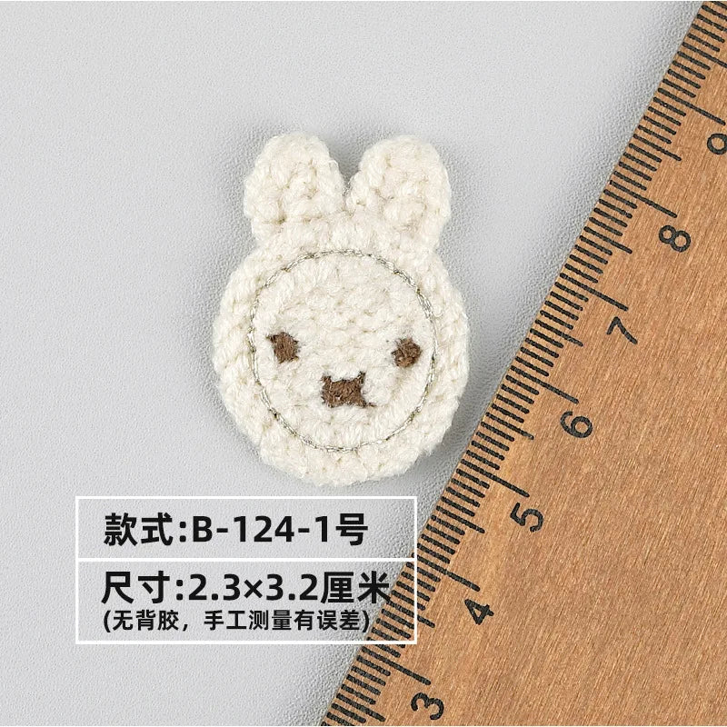 20pc Cartoon Embroidered Fabric Patch Hair Woolen Sweater Accessories