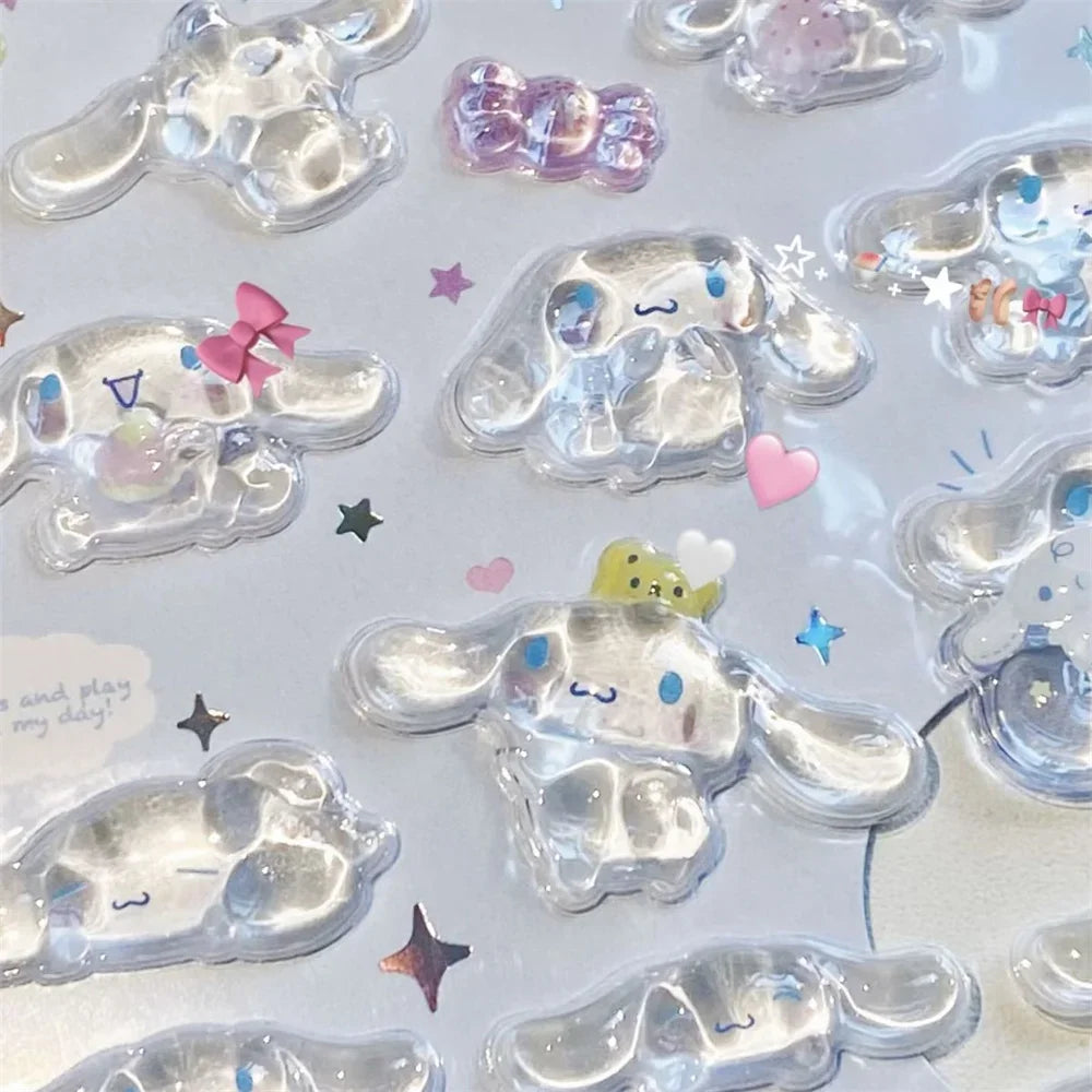 3D Transparent Jelly Sticker Crystal Decorative Stickers