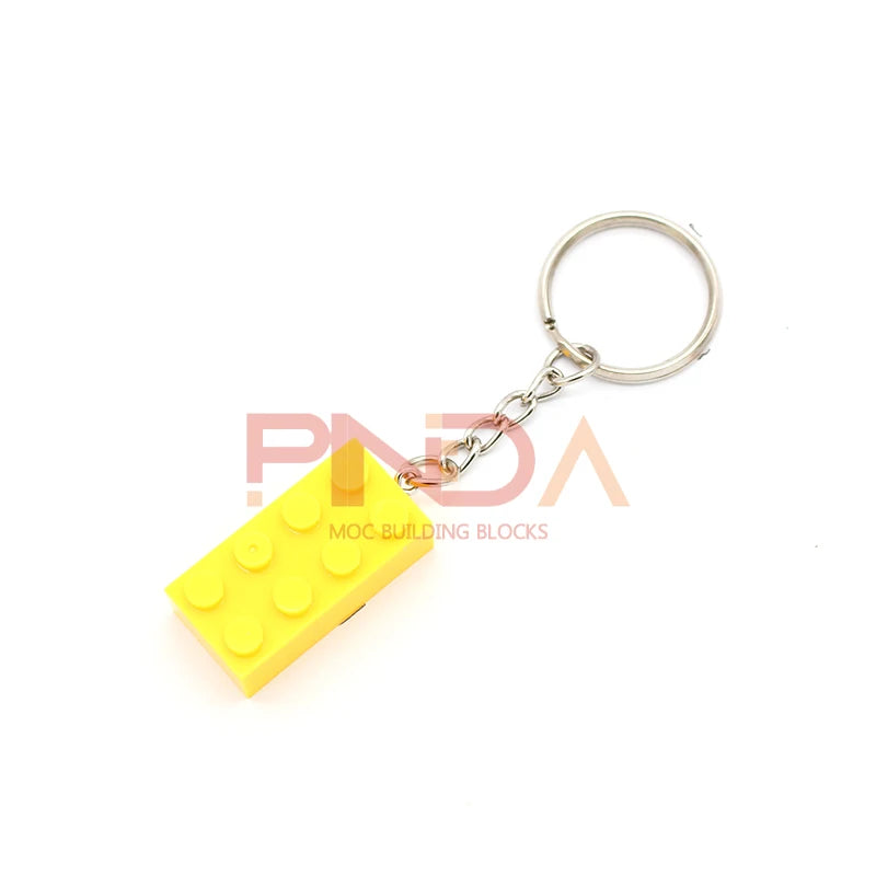 10Pcs MOC 2x4  Key Chain  Building Blocks Creative Gift  with MOC Brick Keychain