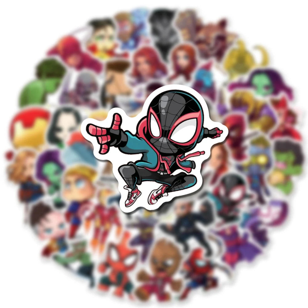 10/30/50/100pcs Disney Marvel The Avengers Anime Stickers Kawaii Decals