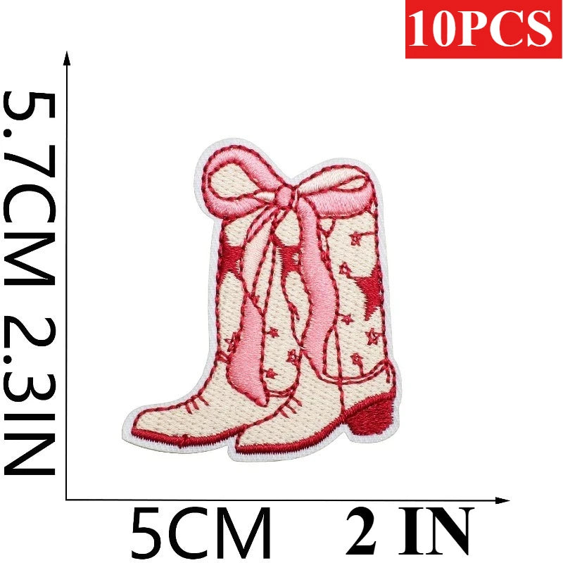 10PCS Bulk Love Letter Embroidery Cloth Pink Couple Clothing Decorative Patch