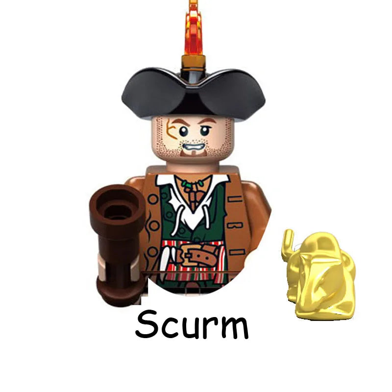 Pirates Of The Caribbean Captain Jack Jones Davy Jones Blackbeard Figure Blocks Construction Bricks Building Toys For Children