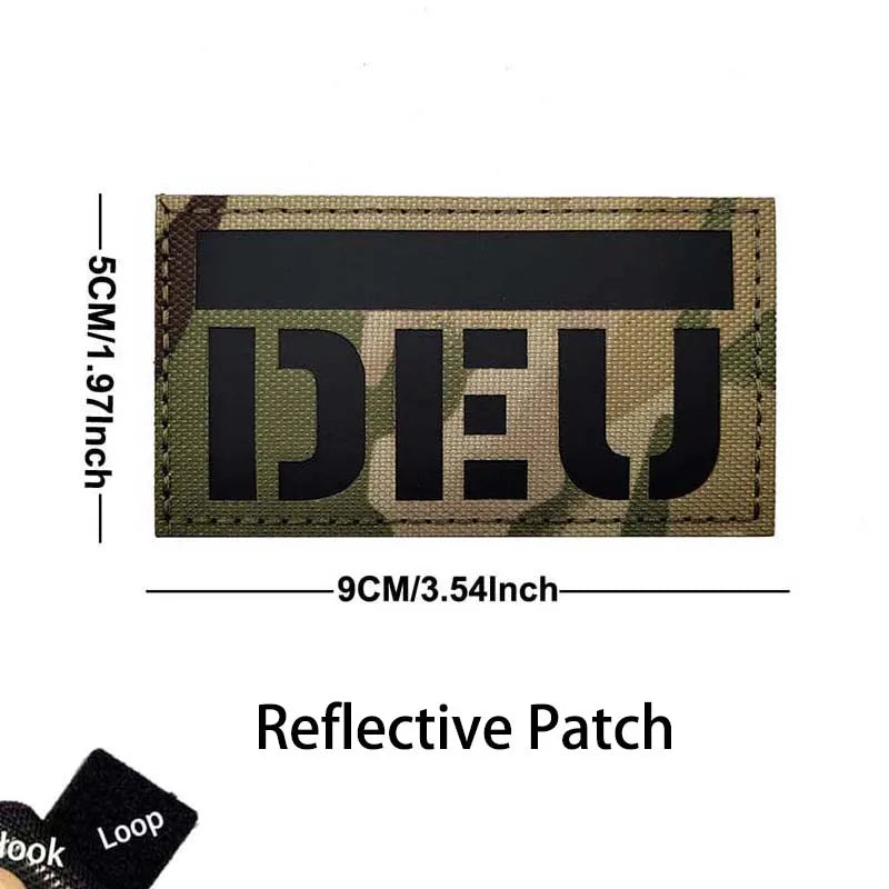 Germany Flag Morale Emblem German Eagle DEU Patches Reflective Infrared IR Badges