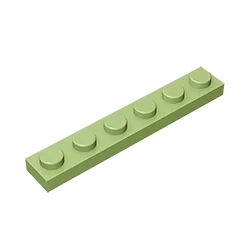 1 x 6 Compatible Children's DIY building block Particles Plate DIY