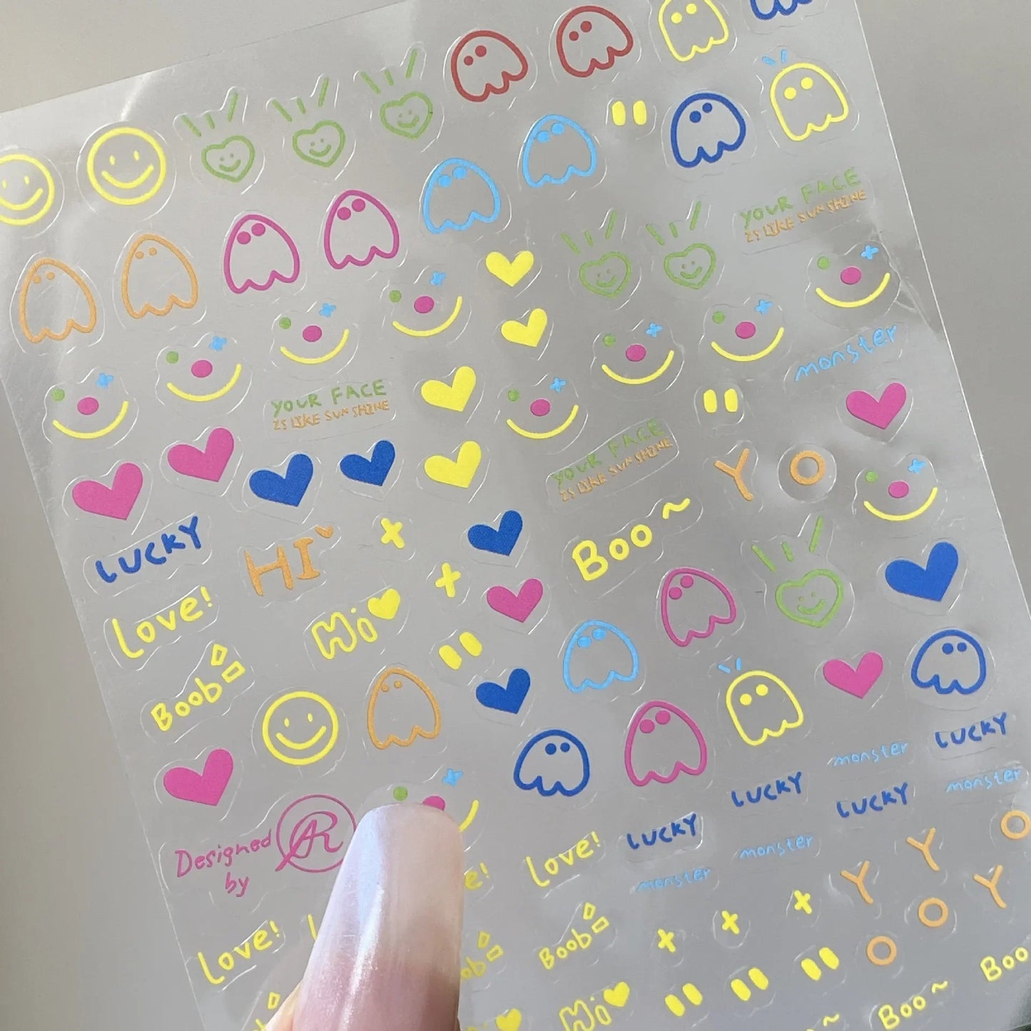 3Pcs Cartoon Puppy Bunny Decor Stickers