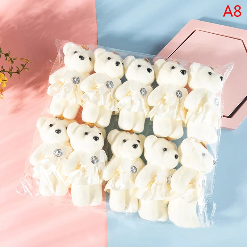 12/10Pcs/Lot Soft Stuffed Bear Plush Toys Mini Teddy Bear Dolls