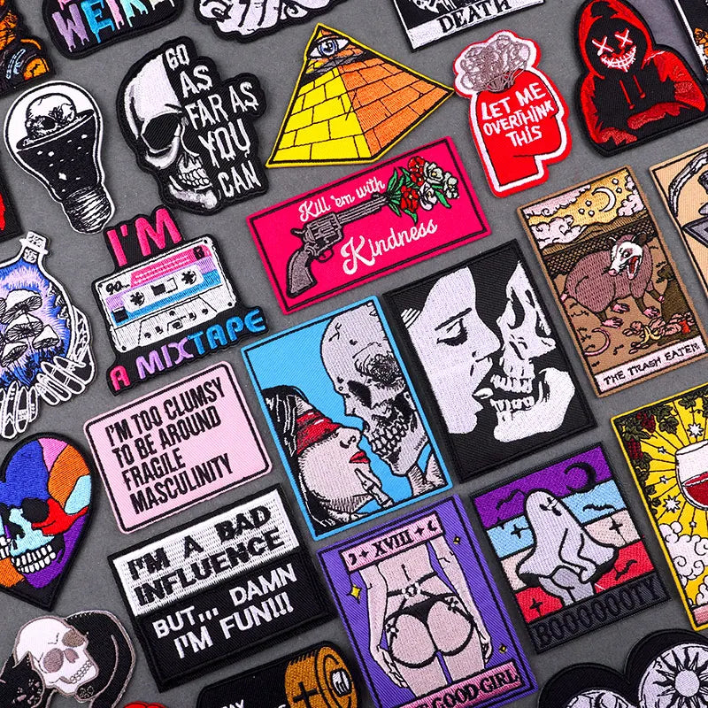 Skull Iron On Patches For Clothing Thermoadhesive Patches On Clothes