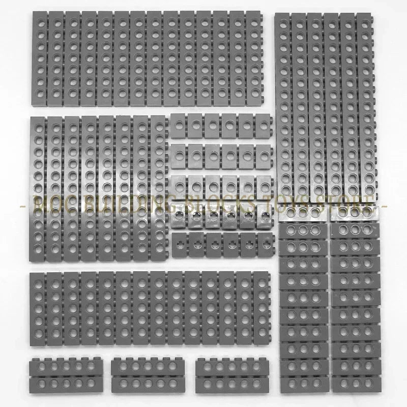 Technical Building Blocks Parts Bulk MOC Thick Bricks 6 Color Combination Accessories Studded Long Beams Robot