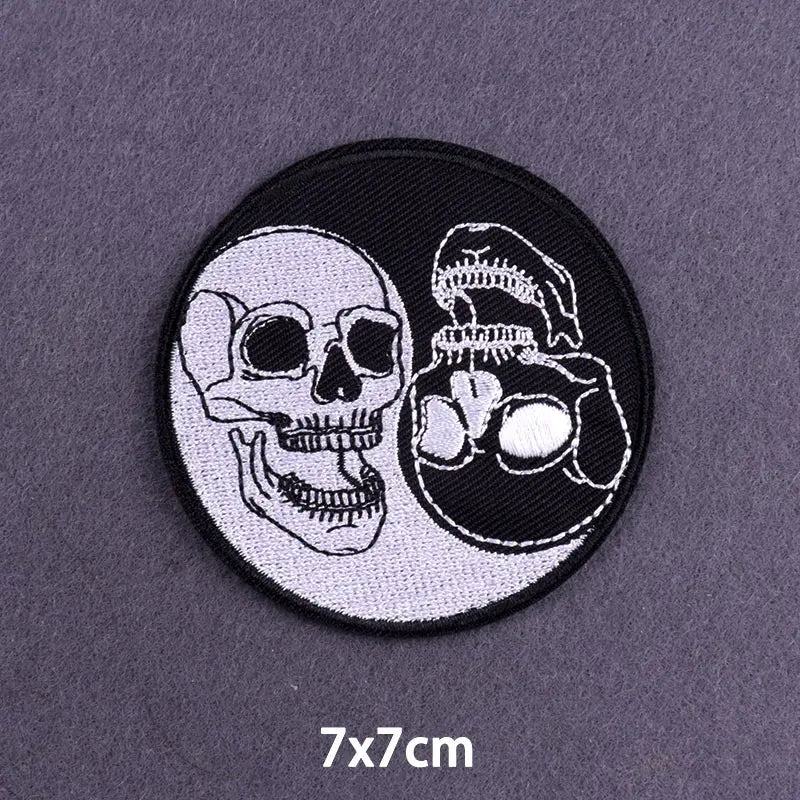 Skull Iron On Patches For Clothing Thermoadhesive Patches On Clothes