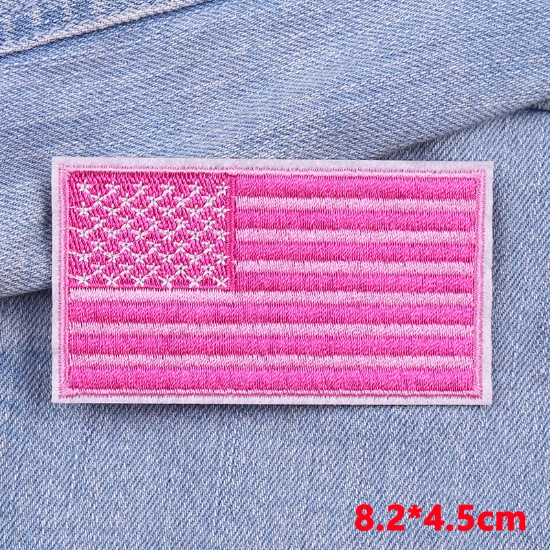 Good Vibes/Positive Letter Slogan Embroidered Patches DIY Personality Cartoon Patch Iron On Patches For Clothing