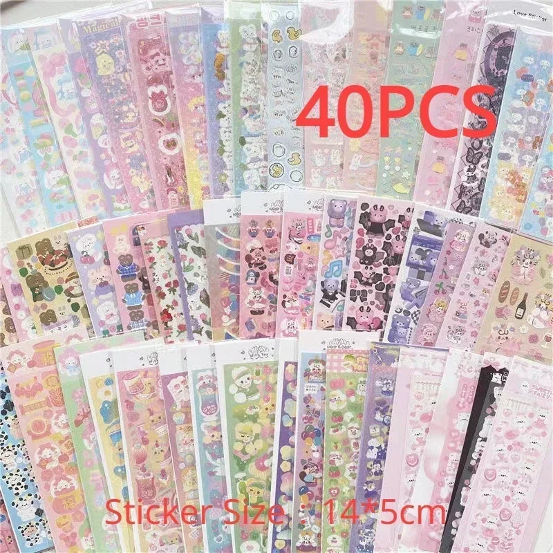10pcs/20pcs/30pcs/40pcs Random Sticker Pack Laser Decorative Kawaii Album Stickers