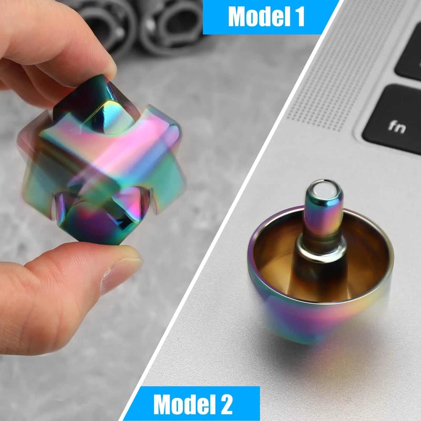 Metal Cube Rotating Fingertip Gyroscope Fidget Anti Stress Toys