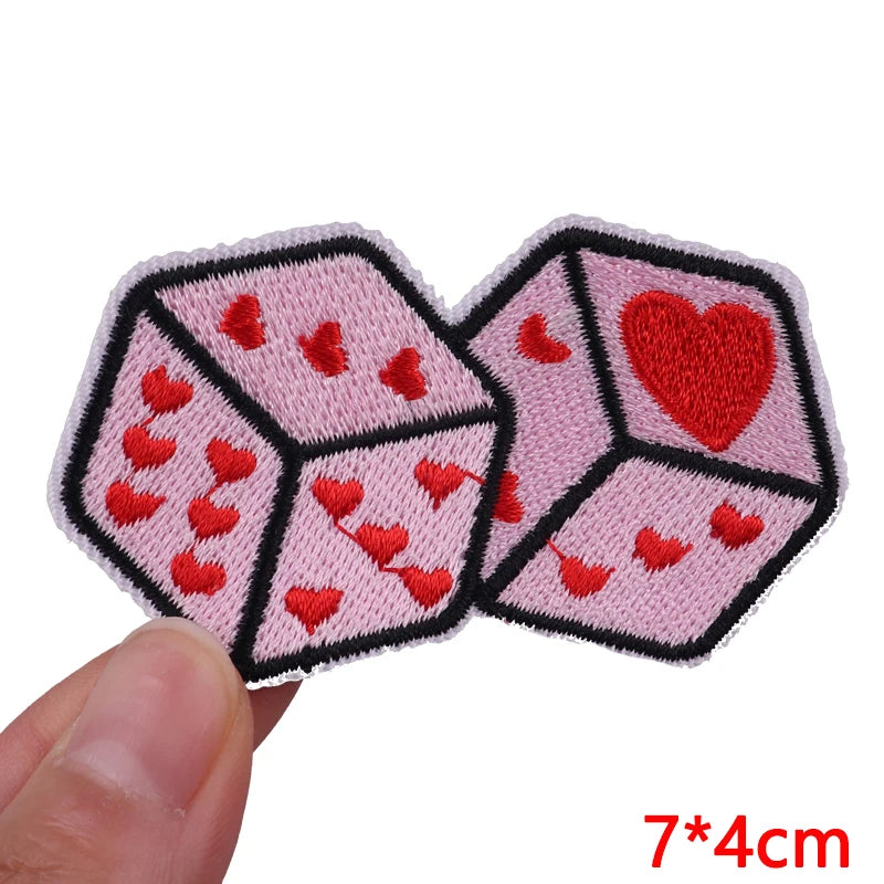 Good Vibes/Positive Letter Slogan Embroidered Patches DIY Personality Cartoon Patch Iron On Patches For Clothing