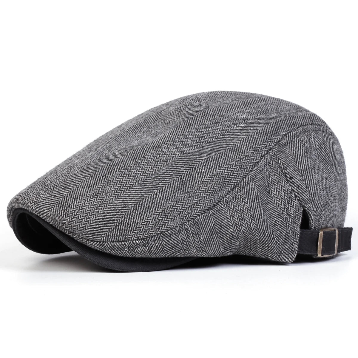 Retro Herringbone Flat Cap – Men’s Painter Hat