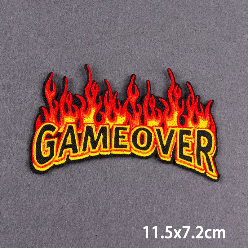 Warning Letters Embroidery Patches For Jeans Good Vibes Iron On Patch Thermoadhesive Patches For Clothes