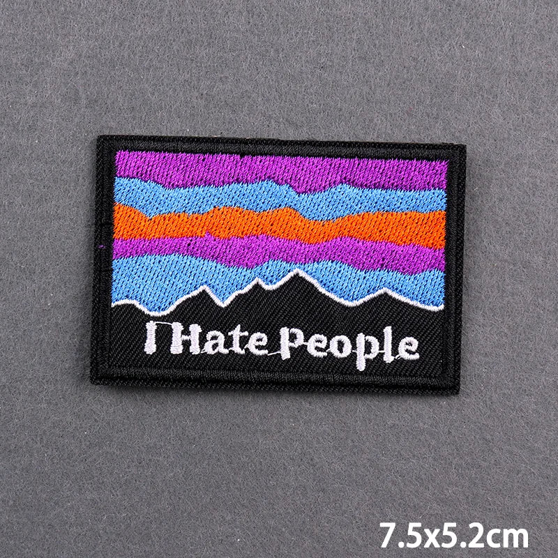 Warning Letters Embroidery Patches For Jeans Good Vibes Iron On Patch Thermoadhesive Patches For Clothes