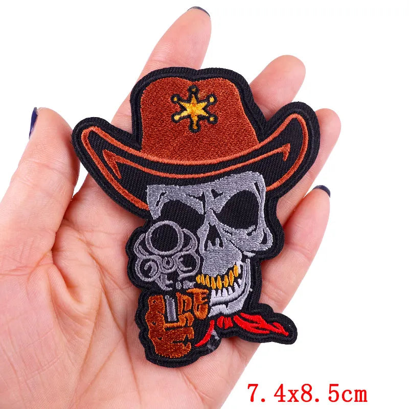 Muscle Animal/Rock Sports Embroidery Patch Iron On Patches For Clothing