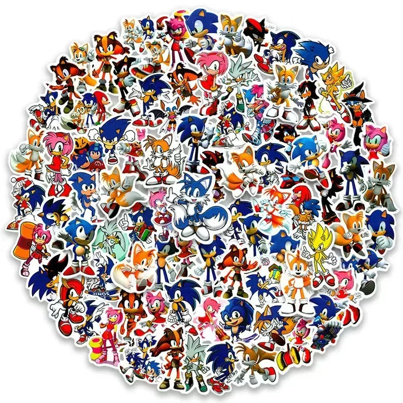 50/100Pcs Anime Sonic Game Cool Cartoon Sticker