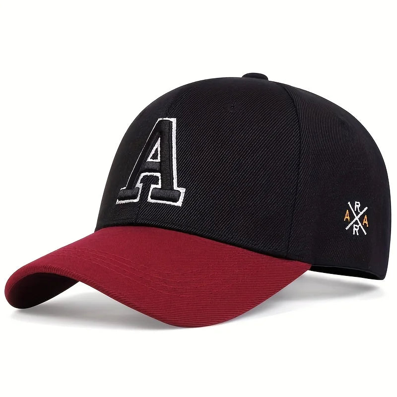 Unisex A Letter Embroidered Baseball Cap – Adjustable Hat