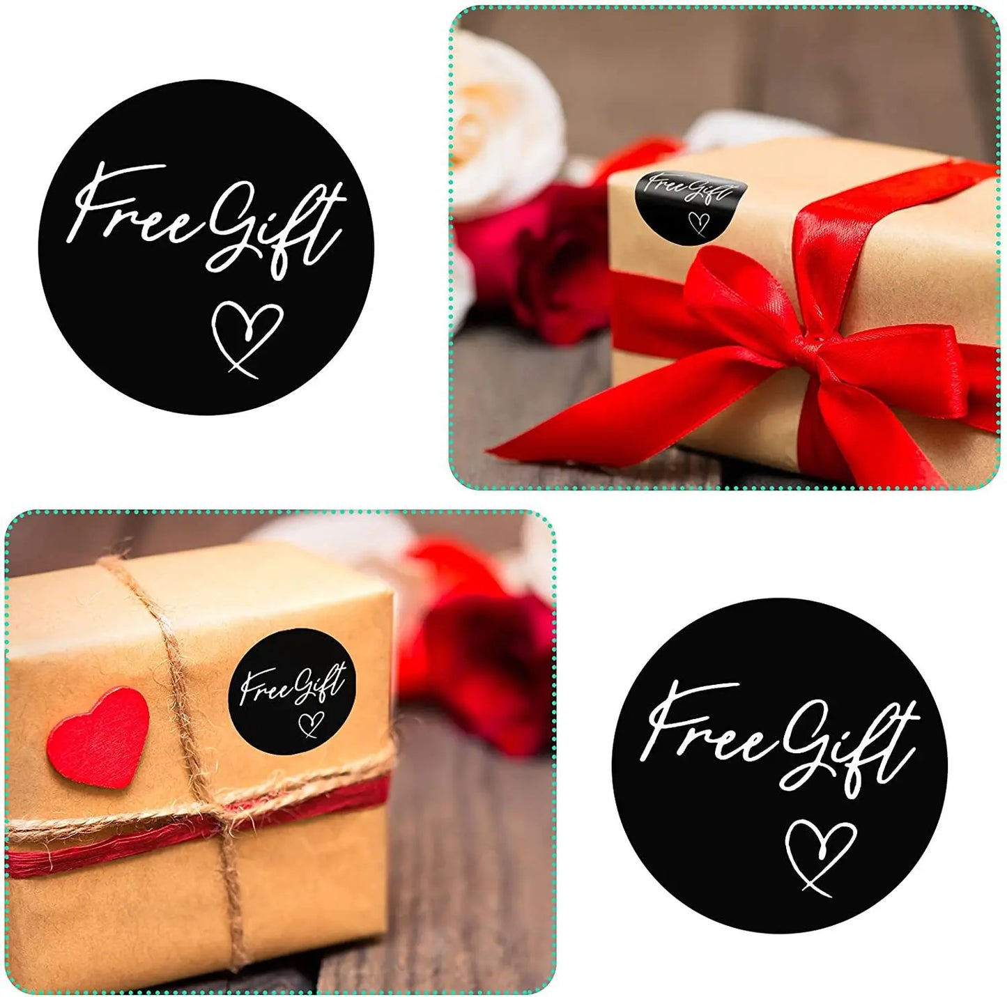 100-500pcs Free Gift Letters Labels Sticker Stationary Supplies Pink Thank You Sticker