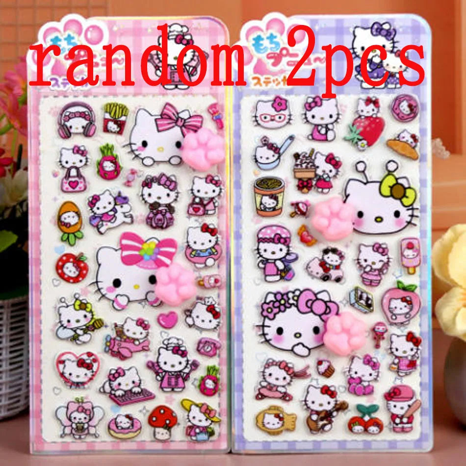 Sanrio Soft Pinched Happy Soft Cute Cat Claw Decompression Bubble Sticker