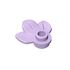 Round 1 x 1 with 3 Leaves Compatible Children's DIY Bricks