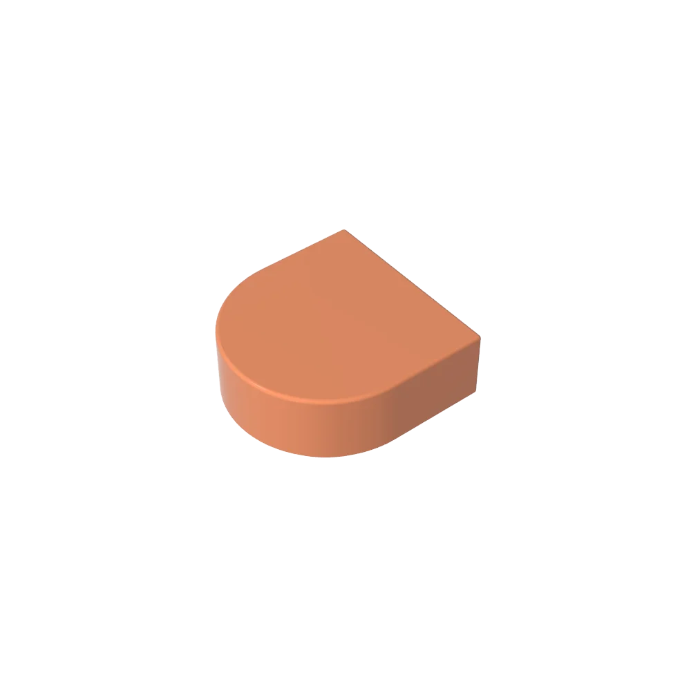 Round 1 x 1 Half Circle Extended (Stadium) Compatible DIY Educational Building Blocks