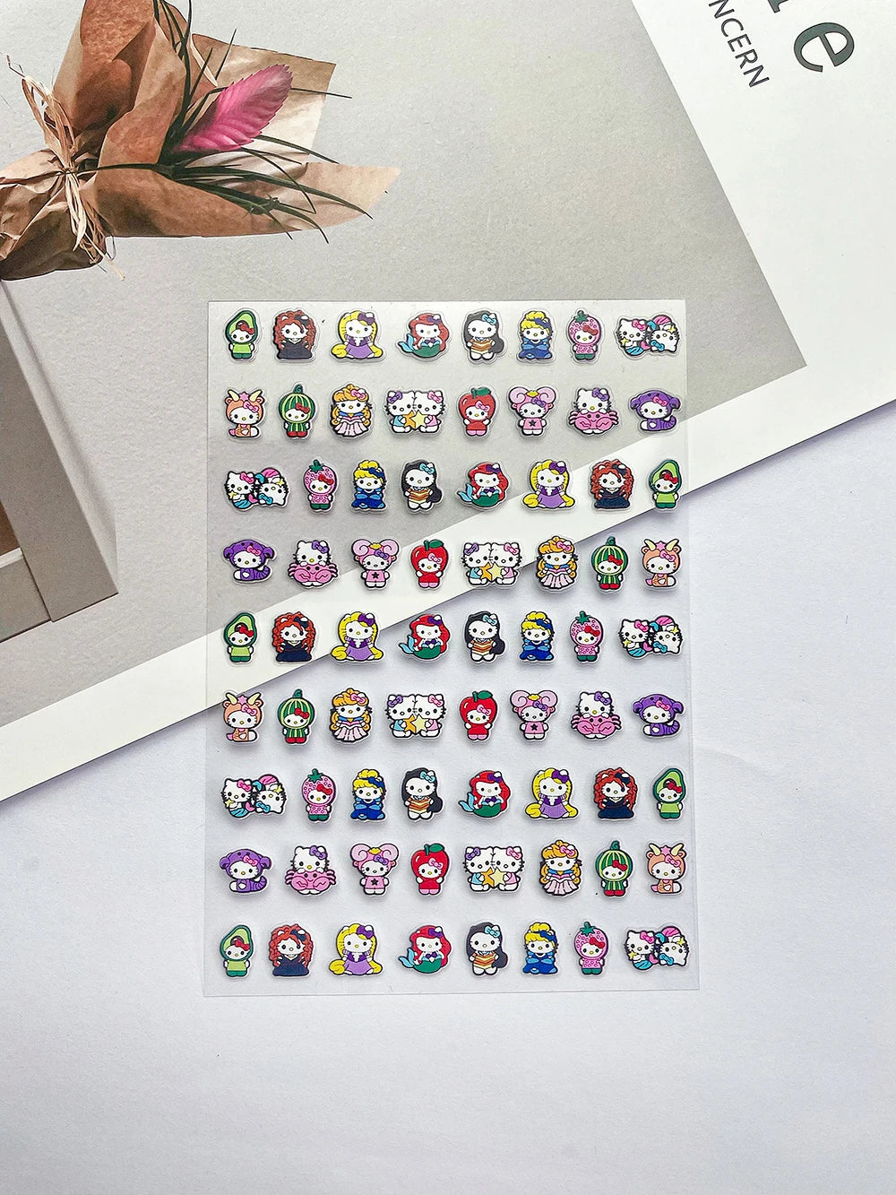 Sanrio Press On Nails Stickers Y2K Punk 3D DIY Scrapbook Nails Stickers