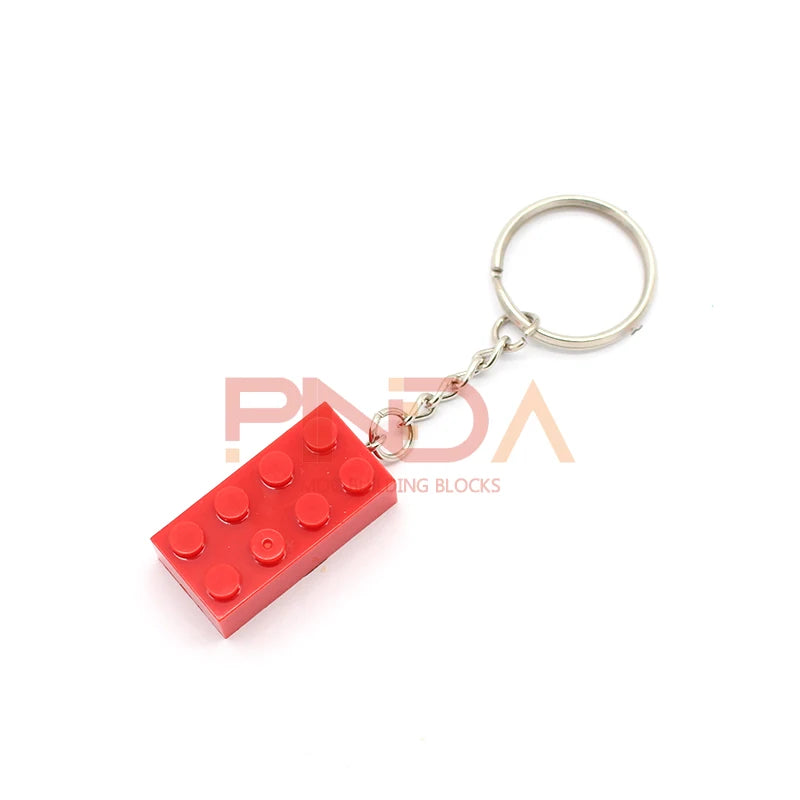 10Pcs MOC 2x4  Key Chain  Building Blocks Creative Gift  with MOC Brick Keychain