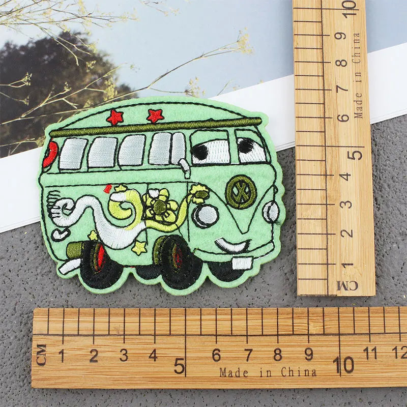 5-17PCS Embroidered Car Patches Cartoon Cars Iron on Patches Vehicle Sew on Patch Applique